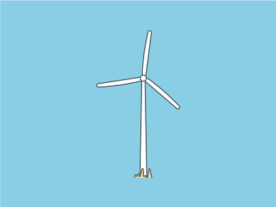 102 // 365 daily design daily illustration illustration illustration challenge kansas wind power windmill