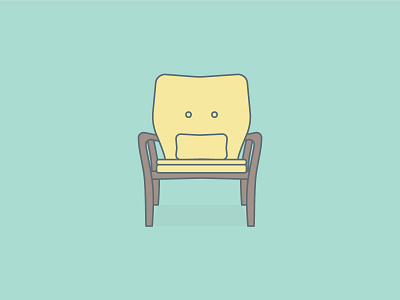 110 // 365 chair design furniture illustration mcm mid century modern