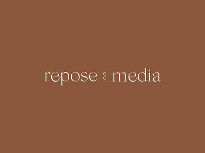 Repose Co. Media Branding // Secondary Logo brand brand designer brand identity branding logo logo design logo designer type logo typographic logo typography