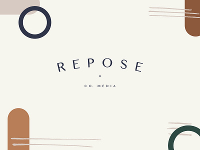Repose Co. Media Branding // Secondary Logo & Pattern