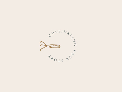 Cultivating Your Story // Secondary Logo brand branding design illustrate illustration logo logo design typography