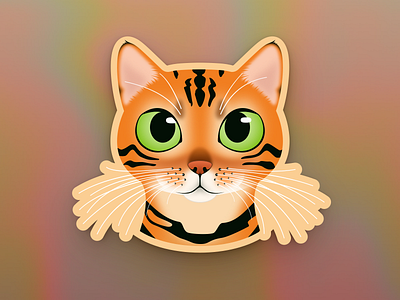 Bengal Sticker bengal cat illustration mascot sticker
