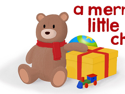 a merry little christmas to you ball bear christmas cintiq drawing present toys train