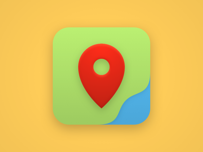 Maps icon water land terrain pin map maps icon theme android