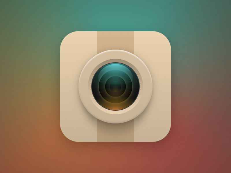 Instagram icon social instagram gradient reflection photos lens camera icon theme android
