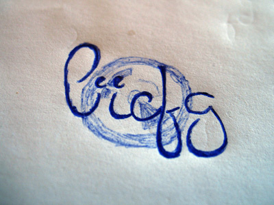 liicfg logo - rough sketch brand concept draft lens logo sketch typography