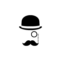 mindsaid logo hat logo monocle moustache