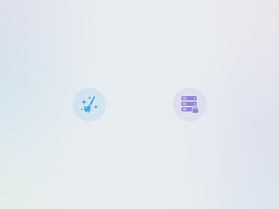 Codename Chrímata Landing Page Features broom duster icons lockup servers