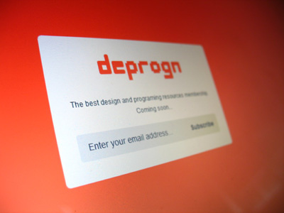deprogn Coming Soon page