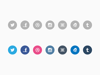Social Icons circles dribbble facebook flat formspring gray icons instagram letterboxd social tumblr twitter vector