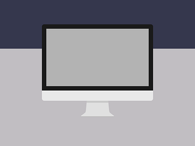 Screen computer flat imac mac monitor screen vector