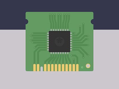 System blueberry chip computer cpu flat hardware system vector