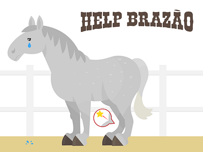 Help Brazão bubble cry donate fence flat gray help horse pain splash star tear vector western