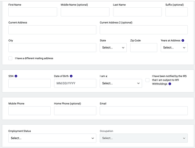 Account Form addresses b2b responsive design ux workflow