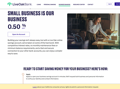 Business Service Landing Page ux