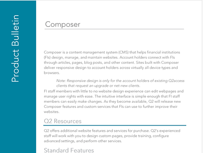 Financial CMS Software Datasheet cms content datasheet design financial user guide