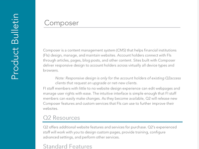 Financial CMS Software Datasheet