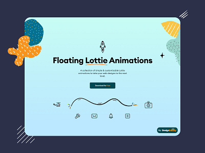 Free to use Lottie animations (Floaties) animation branding commercial license design free download free to use graphic design icon icon pack lottie lottie animation lottie animations motion graphics moving icons ui webflow