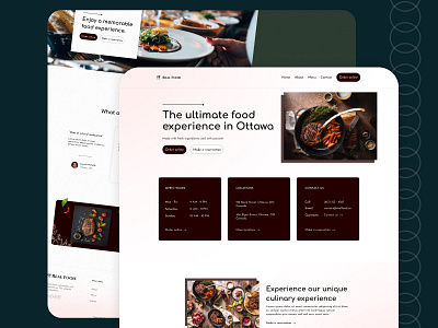 Real Food - Restaurant website design