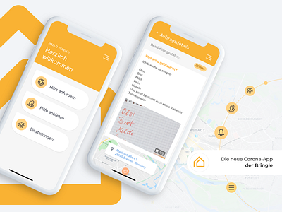 Die neue Corona-App der Bringle 28apps 28apps software gmbh app bremen design deutschland ios mobile ui ux