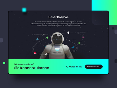 28apps Website UI - Unsere Kosmos