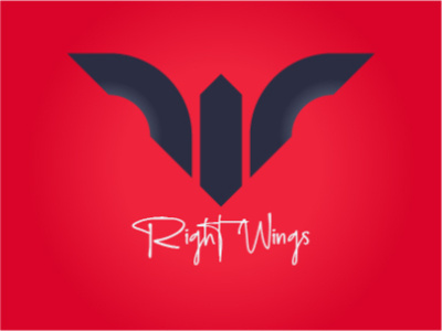 Right Wings logo textlogo vector