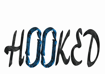 Hooked 3d branding graphic design logo