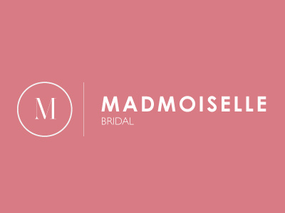 Mademoiselle Bridal Branding branding bridal couture logo pink wedding