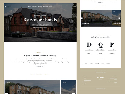 Blackmore Bonds Website bonds developer parralax smooth website website builder website design website design and development