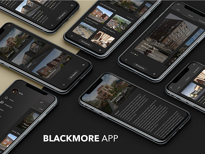 Blackmore App adobe xd adobexd app app design application iphone property developer xd design