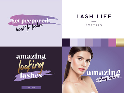 Lash Life - Portals Brand Concept brand brand design branding concept design identity lashes logo salon