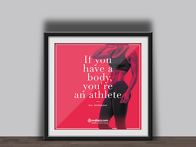 Creative Quote for Realbuzz athlete pink quote realbuzz running typography