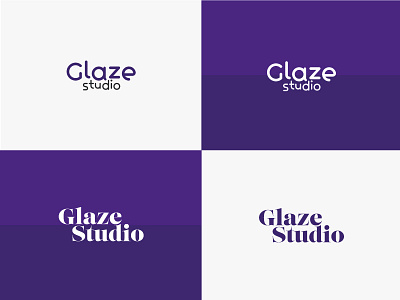 Glaze Studio Logos Ideas // 2016 agency branding design glaze logo purple studio