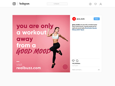 Social Media Fitness Quote Post design fitness motivation motivational quote quotes social