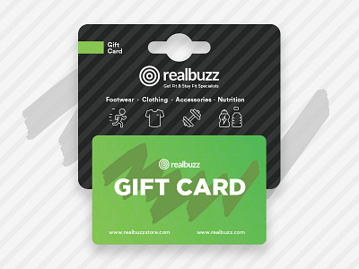 Gift Card Holder and Card Design for realbuzz stores card design fitness gift gift card loyalty loyalty card retail store