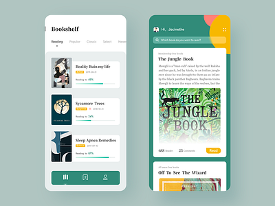 Reading App book education interface read reading ui