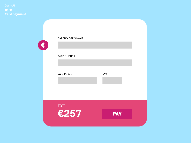 Credit Card Checkout ui dailyui illustration flat animation after affects 2d