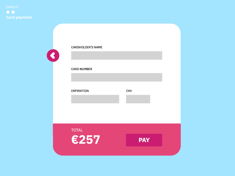 Credit Card Checkout 2d after affects animation dailyui flat illustration ui