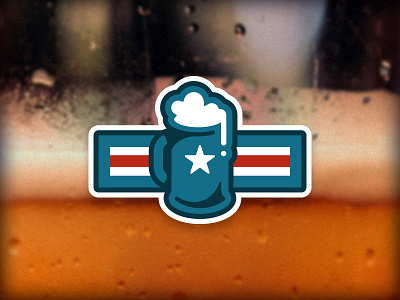 Brewed in America america americana badge beer branding brewed illustration insignia military mug patriotic usa vector