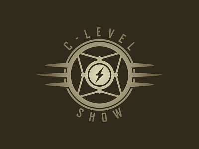 C-Level Show branding c level executive logo microphone retro show vintage