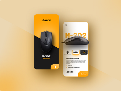 A4TECH mouse mobile web UI concept