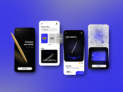 Ballpen Rental concept app app ballpen ceoncept cheap concept app design minimalist premium ui