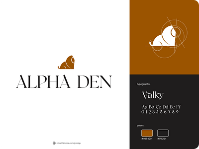 Alpha Den (logo concept) alpha brown concept hotel lion logo logo design masculine men minimalist simple