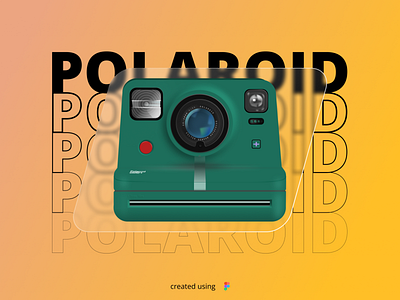 Skeuomorphism Polaroid Camera camera created using figma hyperrealistic polaroid realistic