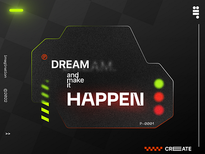 Dream and make it happen. brynwkp dark digital futuristic graphic design green ideas illustration