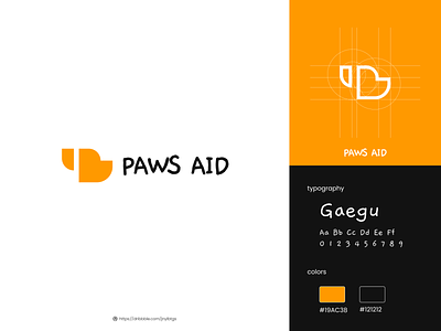 Paws Aid branding concept design design dogs donate future graphic design illustration love minimalist paws protect safe stray trend