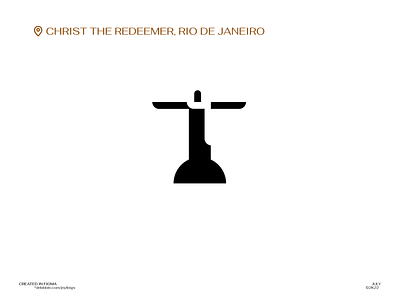 Christ the Redeemer Logo branding brazil christ the redeemer concept design graphic design illustration logo minimalist of rio seven the wonders world