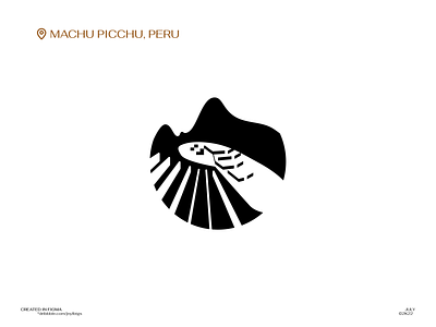 Machu Picchu Logo 7w branding concept design graphic design help logo machu picchu minimalist n7w nature new of peru preserve seven the wonders world