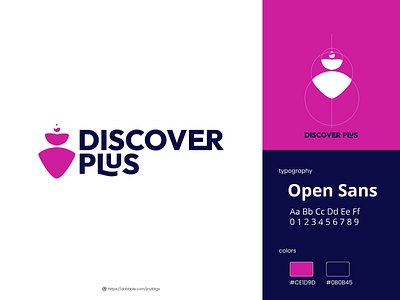 DISCOVER PLUS logo branding graphic design logo plus size pre loved thrift women