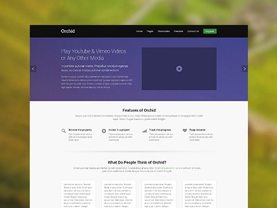 Orchid business design green purple theme ui web design